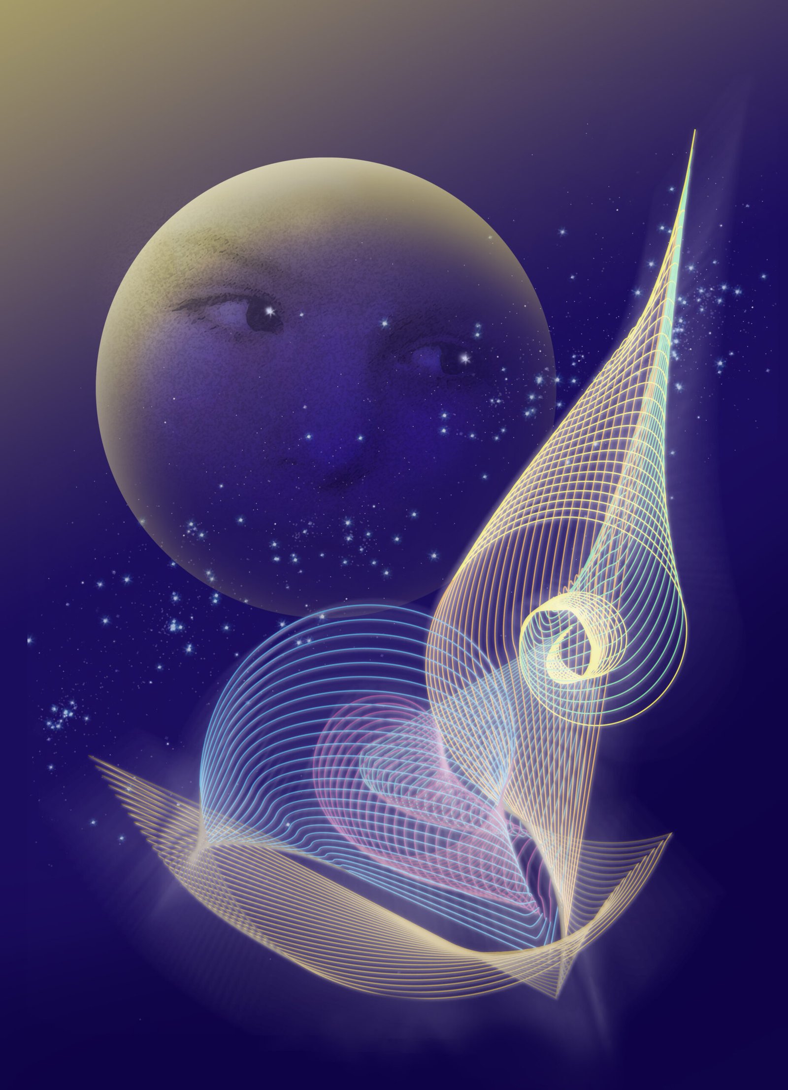 annie in the moon - by Grey Forge Le Fey - all rights reserved